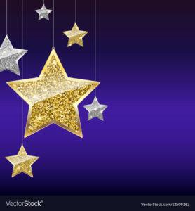 gold and purple star